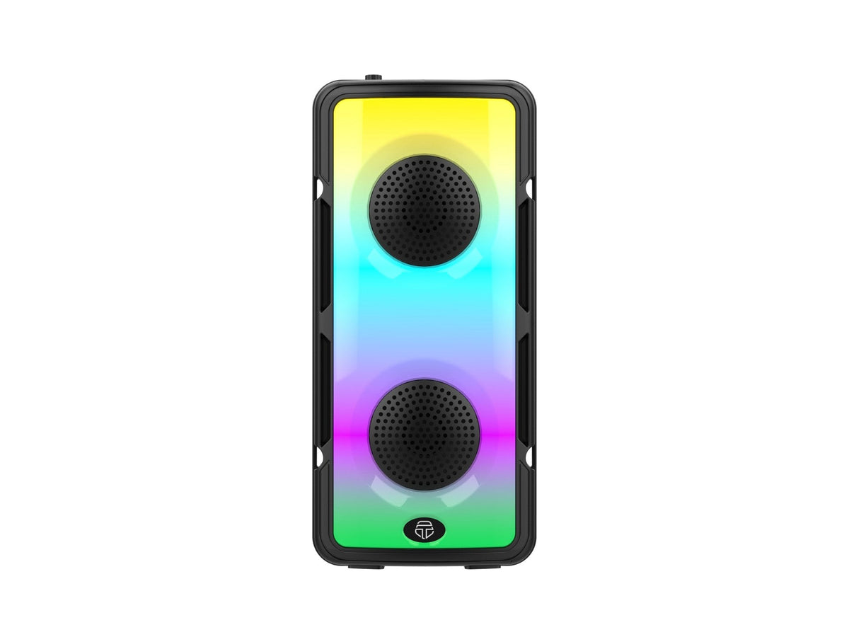 Techancy Altifalante Bluetooth Sem Fios  TH2636, Altifalante De 2*4 Polegadas, Som Estéreo Tws, Ritmos De Luz Led,
