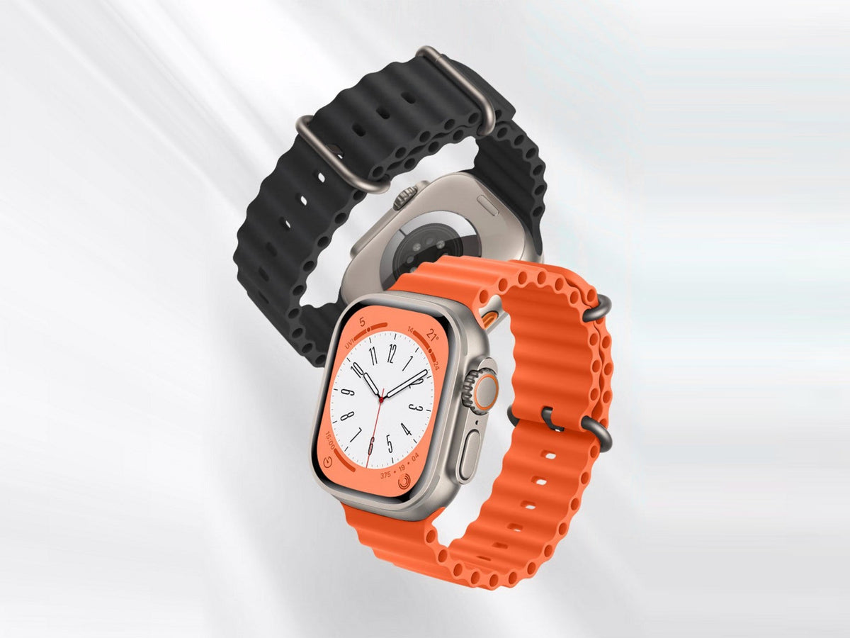 Techancy Bracelete De Silicone Preta KC2122, Compatível Com Apple Watch 38 Mm/40 Mm/41 Mm, Material De Silicone Macio