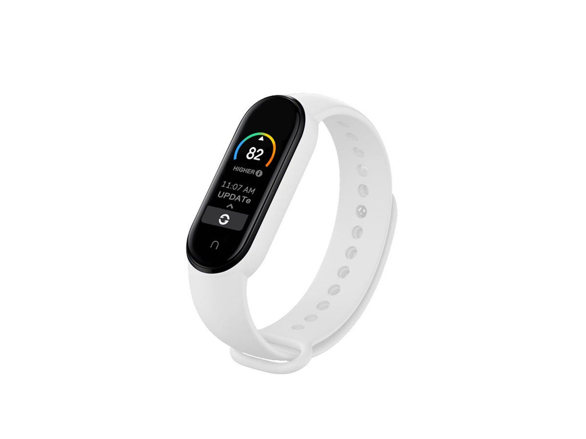Techancy Pulseira De Silicone Branca KC2107, Compatível Com A Mi7 Smart Band, Material De Silicone, Macio E Confortável.