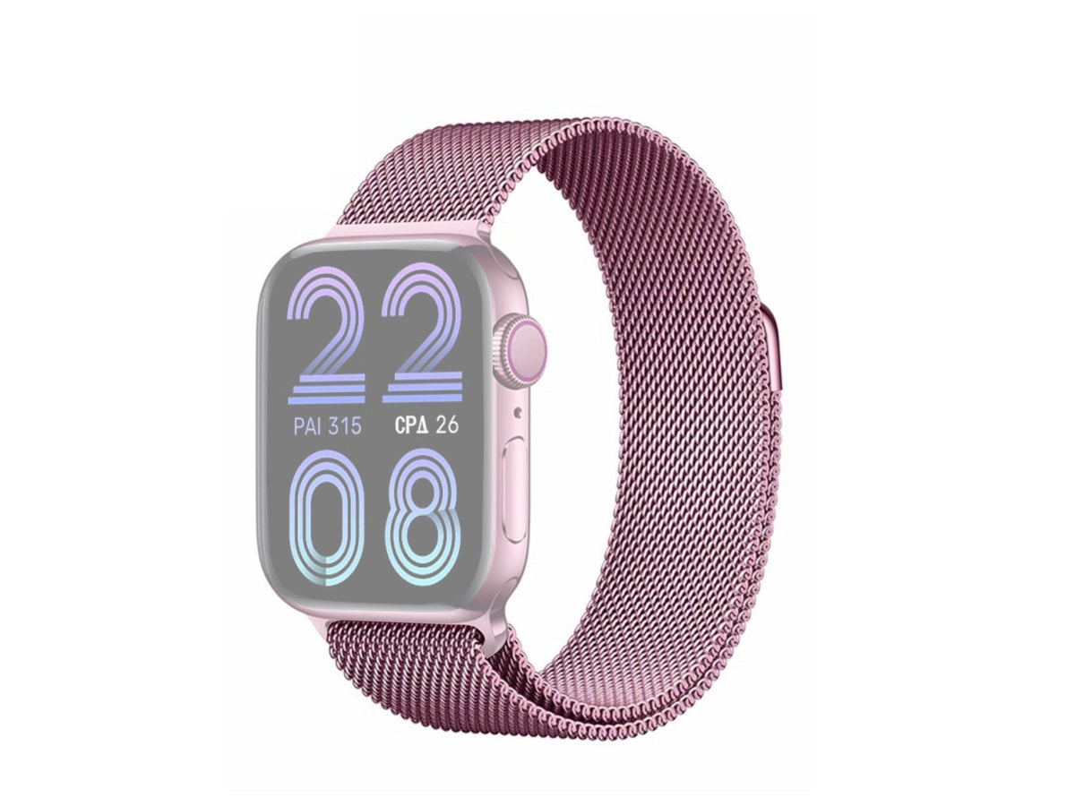 Techancy Faixa Metálica Magnética Rosa  KC2123, Faixa De Substituição, Compatível Com Apple Watch Series: 38mm/40mm/41mm,